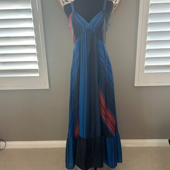 Anthropologie Nikita Mhaisalkar Maxi Dress Multicolor Print SZ4 Flowy Boho Dress - Picture 9 of 14